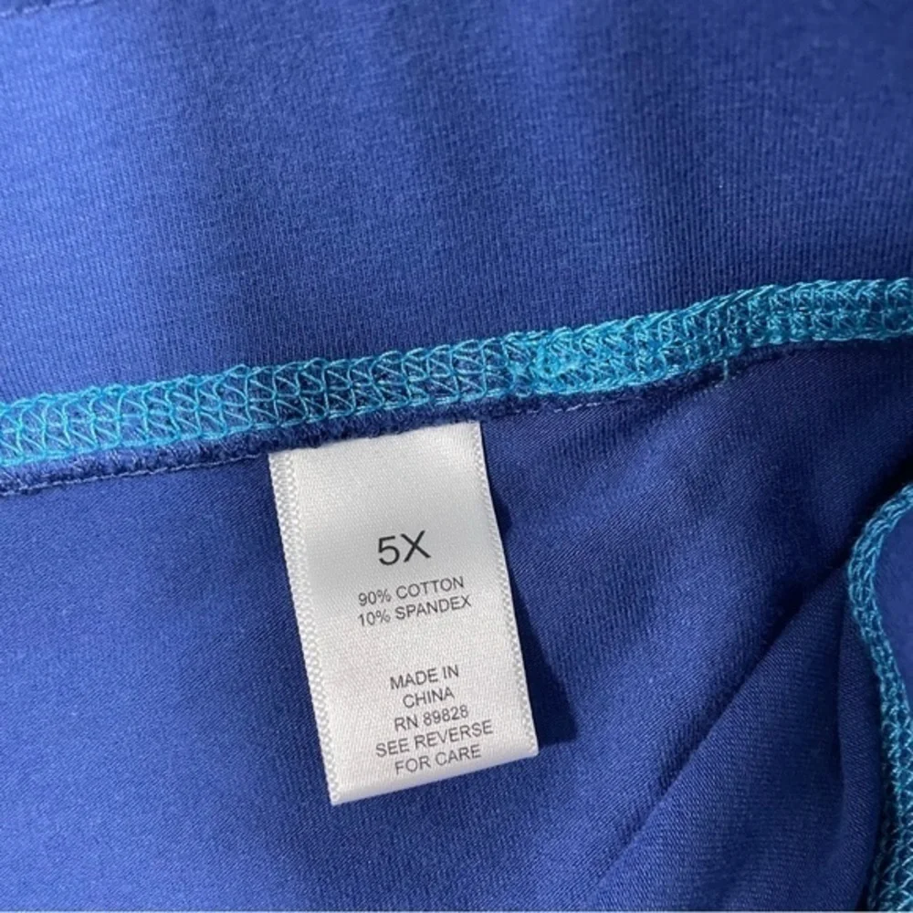 New Logo Lori Goldstein Layers Contrast Stitch Leggings 5X